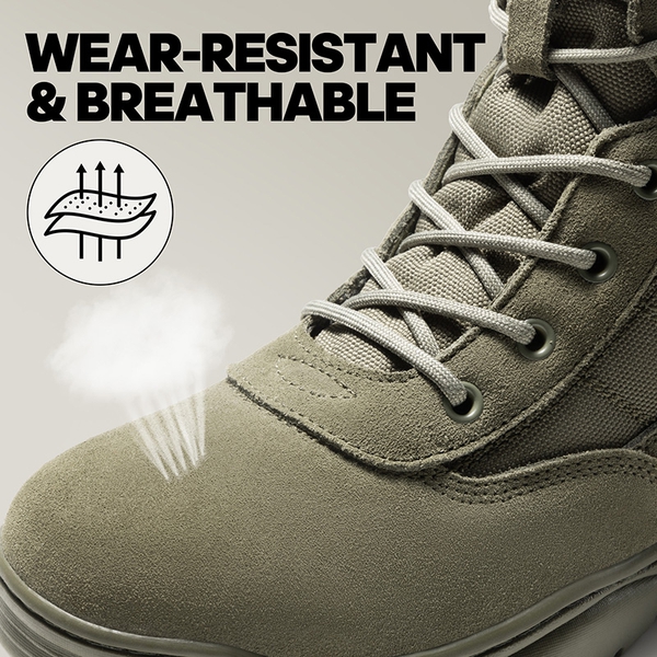 Men's Military Tactical Combat Boots - ARMY GREEN - 2