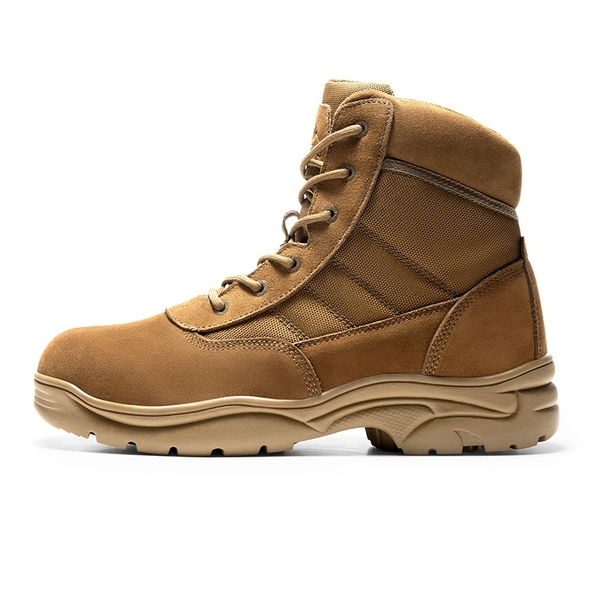 Men's Ankle-High Tactical Work Boots - COYOTE - 1