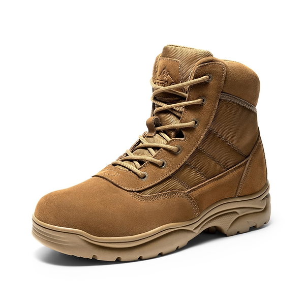 Men's Ankle-High Tactical Work Boots - COYOTE -  0