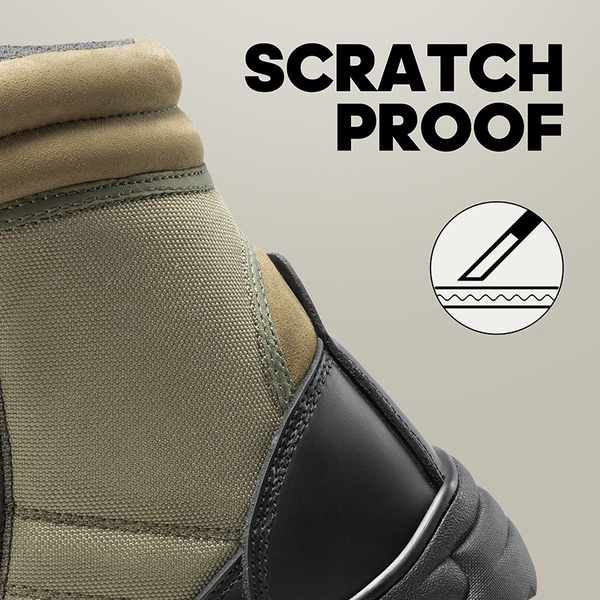 Men's Military Tactical Combat Boots - BLACK/ARMY GREEN - 3