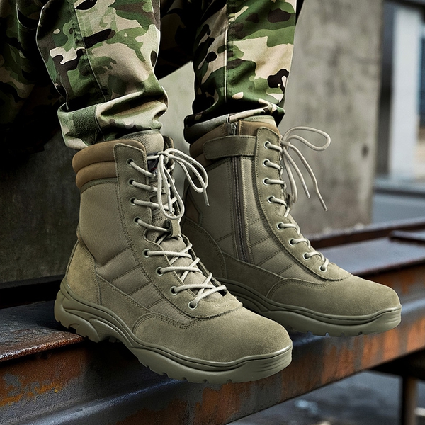 Men's Military Tactical Combat Boots - ARMY GREEN - 7