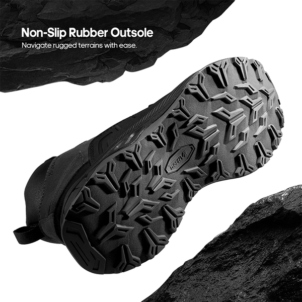 Women's Comfort Wide Non-Slip Hiking Boots - DARK GREY - 9