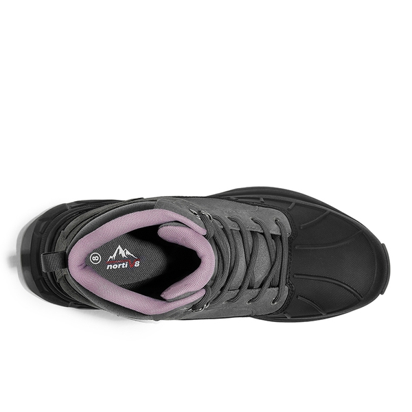 Women's Comfort Wide Non-Slip Hiking Boots - DARK GREY - 3