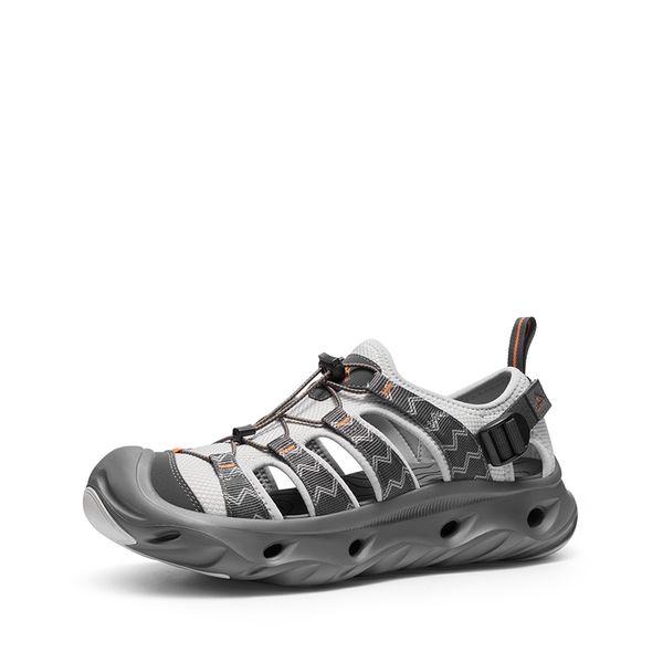 Men's Breathable Mesh Upper Water Sandals Shoes - GREY -  0