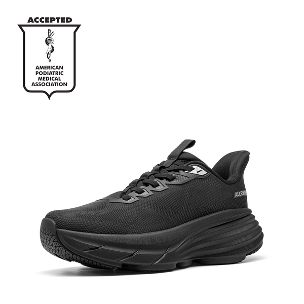 Women’s Slip-On Arch Support Running Shoes - ALL BLACK -  0