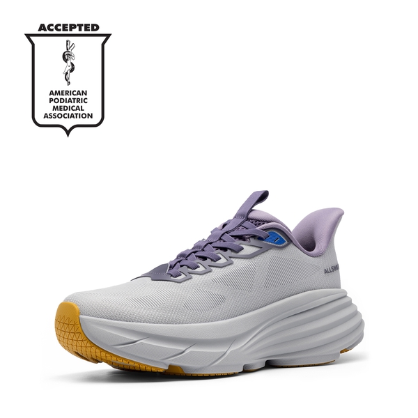 Women’s Slip-On Arch Support Running Shoes - GREY PURPLE -  0