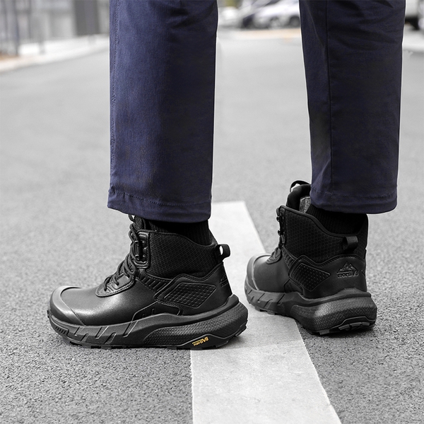 Lightweight Ankle-Support Tactical Boots 【Wide Fit】 - BLACK - 7