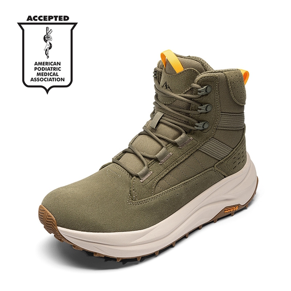 Men’s Leather Tactical Combat Boots - OLIVE -  0