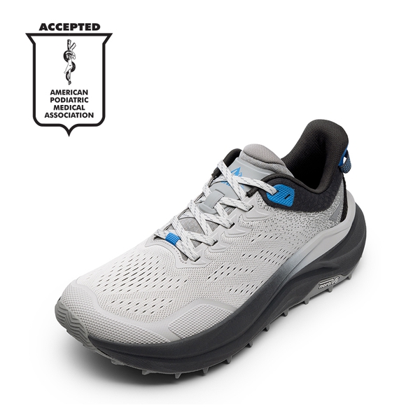 Men’s Breathable Wide Toe Non-Slip Running Shoes - BLACK/LIGHT GREY -  0