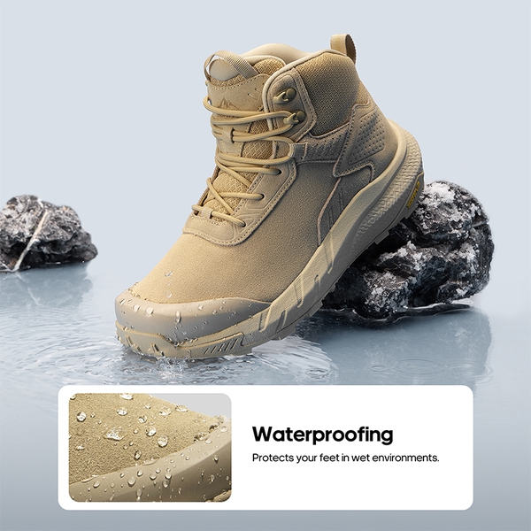 Lightweight Ankle-Support Tactical Boots 【Wide Fit】 - SAND - 3