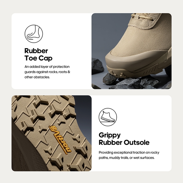 Lightweight Ankle-Support Tactical Boots 【Wide Fit】 - SAND - 5