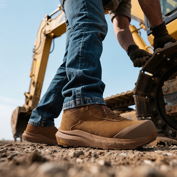 Men's Lightweight Non-Slip Nano Toe Cap Work Boots - COYOTE - 8