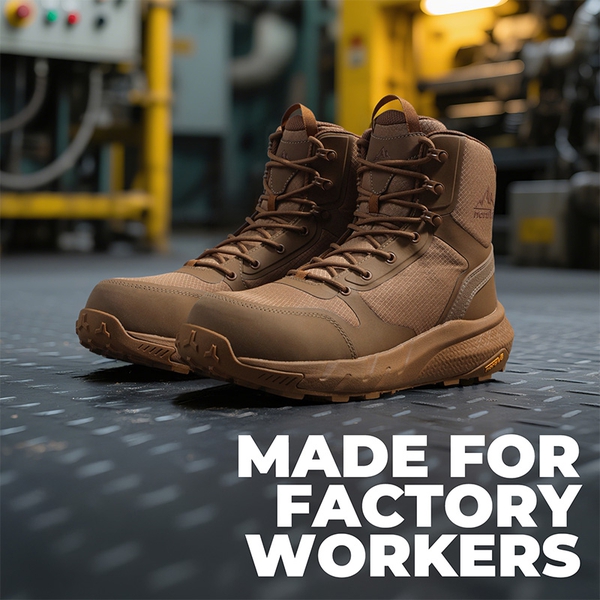 Men’s Nano Composite Toe Safety Boots【Wide Fit】 - COYOTE - 8