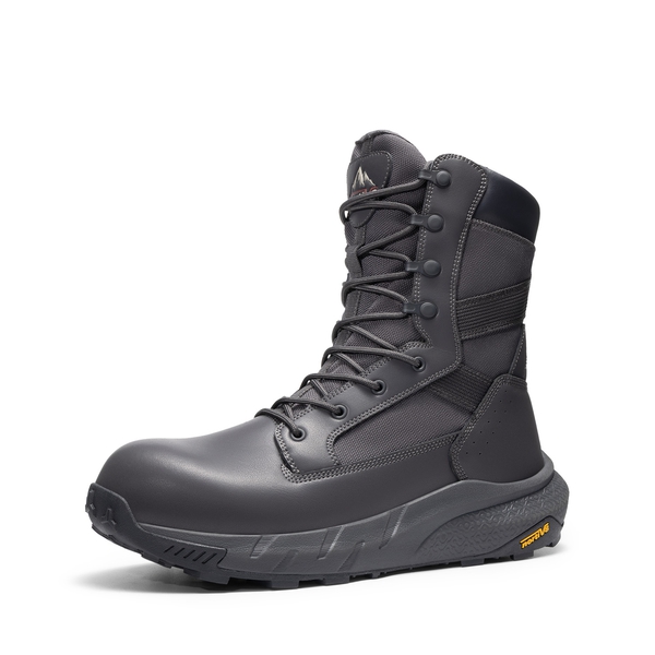 Men's Nano Composite Toe Mesh Lining Work Boots - GREY -  0