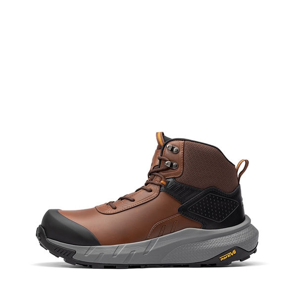 Men’s Lightweight Waterproof Work Boots【Wide Fit】 - BROWN - 1