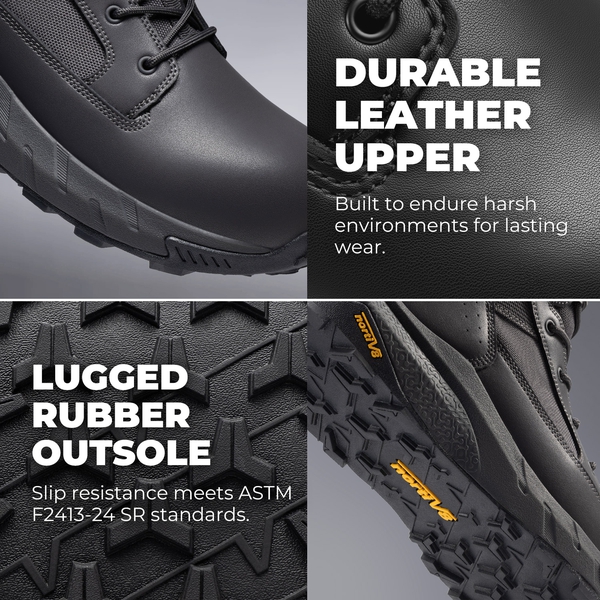 Men's Nano Composite Toe Mesh Lining Work Boots - GREY - 4