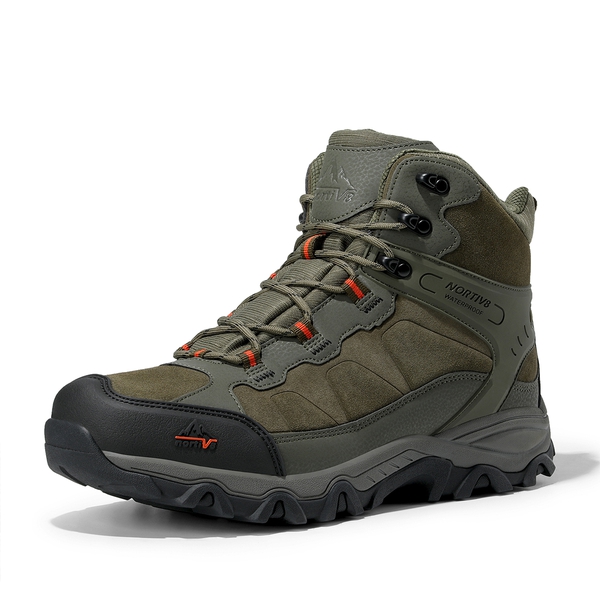 Men's Waterproof Hiking Boots - ARMY GREEN -  0