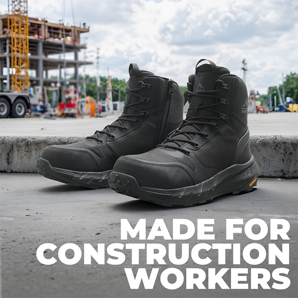 Men’s Nano Composite Toe Safety Boots【Wide Fit】 - BLACK - 8