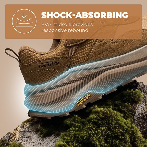 Men's Wide Toe Box Waterproof Hiking Shoes - COYOTE - 4