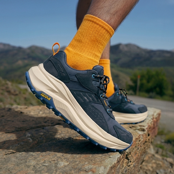 Men's Wide Toe Box Waterproof Hiking Shoes - NAVY - 6