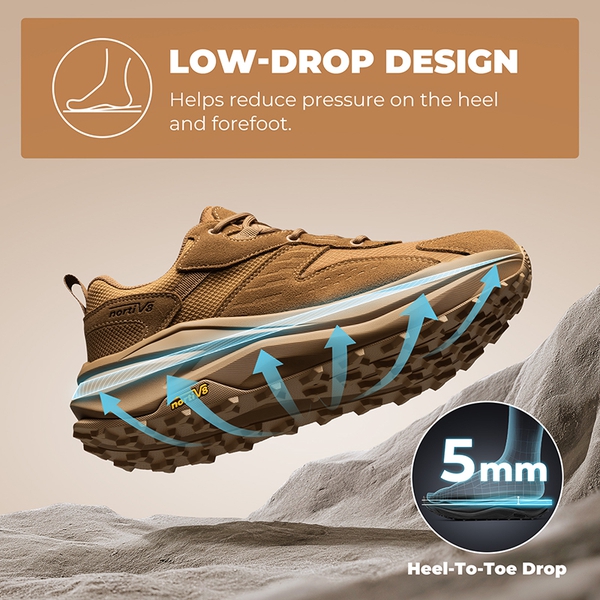 Men's Wide Toe Box Waterproof Hiking Shoes - COYOTE - 2
