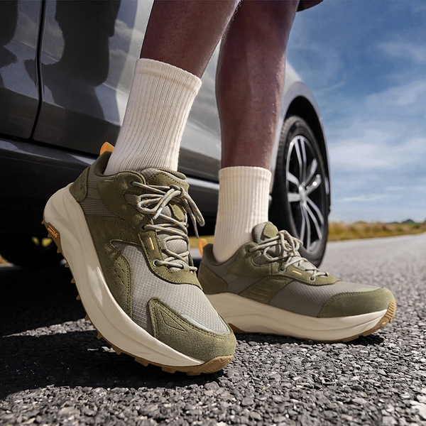 Men's Wide Toe Box Waterproof Hiking Boots - OLIVE - 6