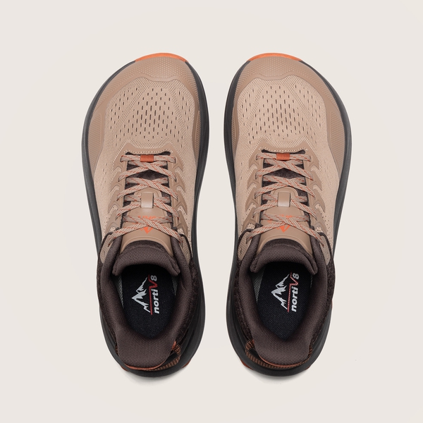 Men’s Breathable Wide Toe Non-Slip Running Shoes - BROWN - 6