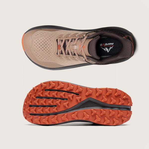 Men’s Breathable Wide Toe Non-Slip Running Shoes - BROWN - 5