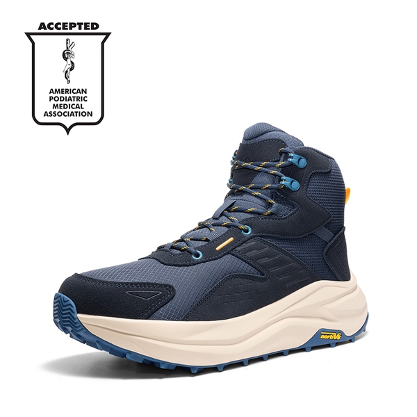 Men’s Waterproof Wide Toe Hiking Boots - NAVY -  0