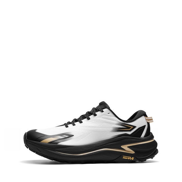 Men's Wide Toe Box Trail Running Shoes - WHITE/BLACK -  0