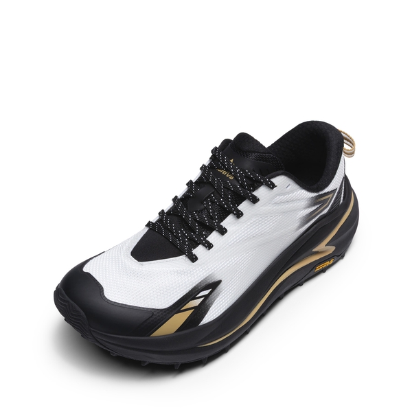 Men's Wide Toe Box Trail Running Shoes - WHITE/BLACK - 8