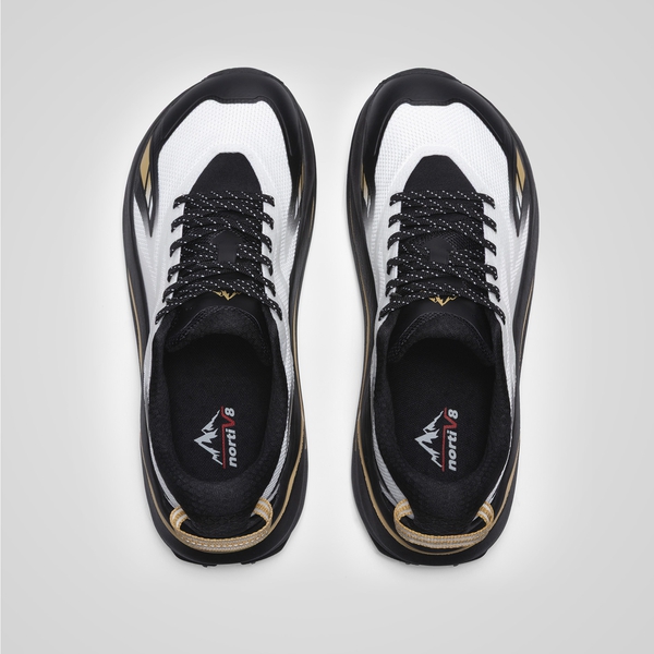 Men's Wide Toe Box Trail Running Shoes - WHITE/BLACK - 9