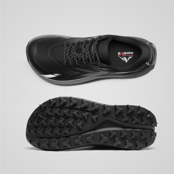 Men's Wide Toe Box Trail Running Shoes - BLACK - 10