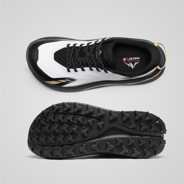 Men's Wide Toe Box Trail Running Shoes - WHITE/BLACK - 10