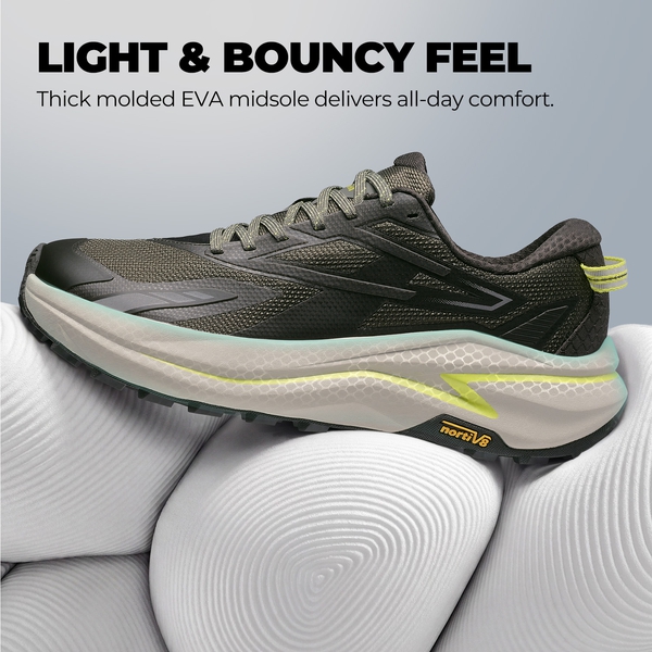 Men's Wide Toe Box Trail Running Shoes - OLIVE - 3