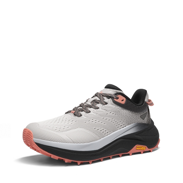 Women's Wide Toe Box Trail Running Shoes - LIGHT GREY/PINK -  0