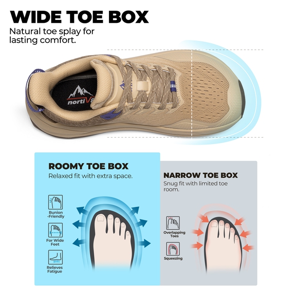 Women's Wide Toe Box Trail Running Shoes - KHAKI-NEW - 5