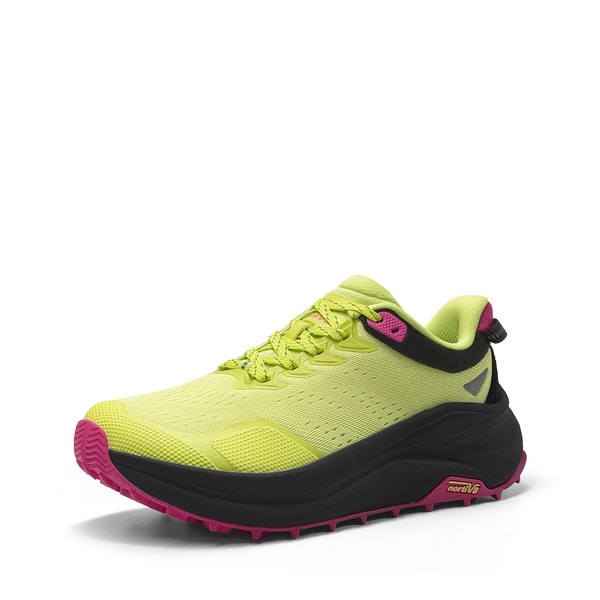 Women's Wide Toe Box Trail Running Shoes - LEMON GREEN -  0