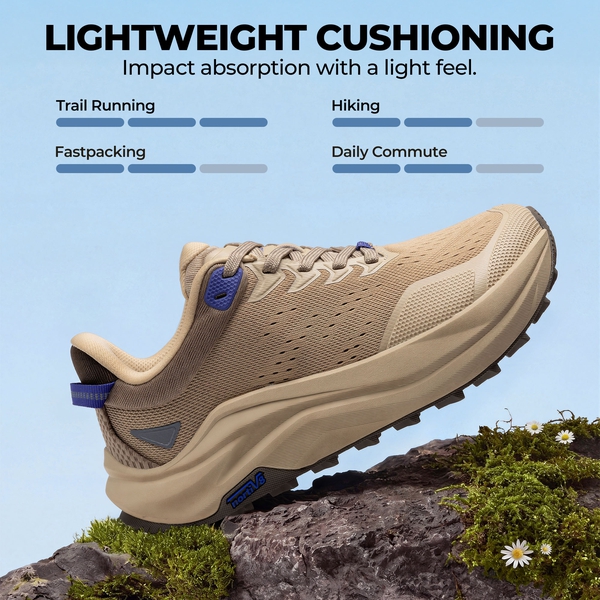 Women's Wide Toe Box Trail Running Shoes - KHAKI-NEW - 4