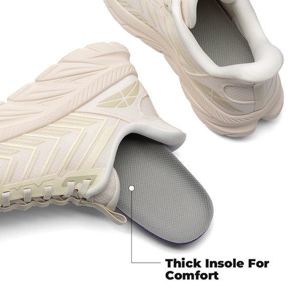 [AllSwifit 2.0] Women's Slip On Walking Sneakers - IVORY-NEW - 3