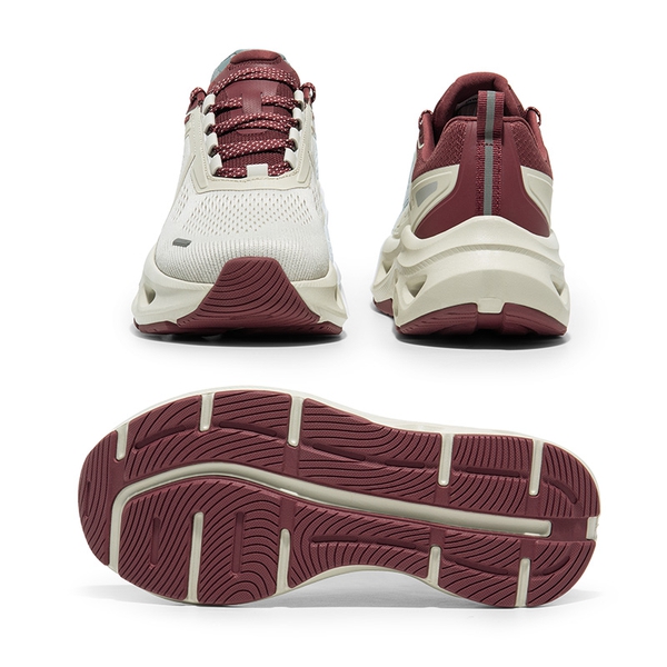 [MovePropel] Women's Comfortable Lifestyle Sneakers - BEIGE/BURGUNDY-NEW - 3
