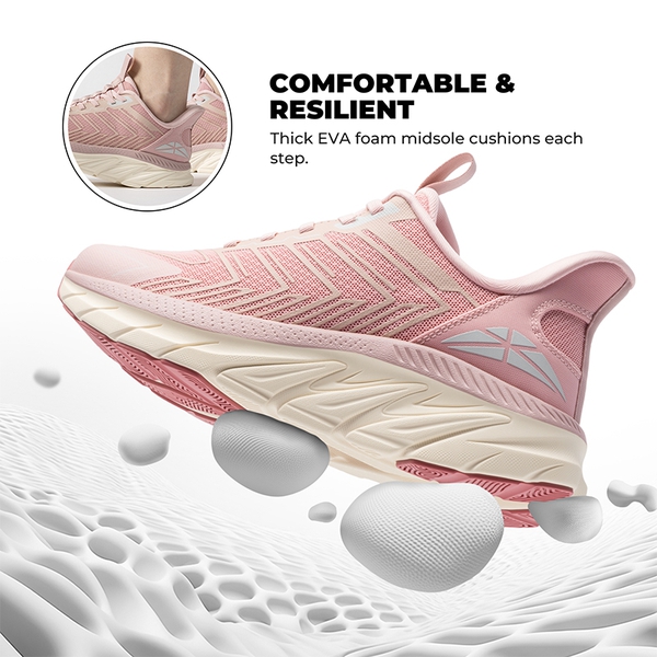 [AllSwifit 2.0] Women's Slip On Walking Sneakers - PINK-NEW - 1