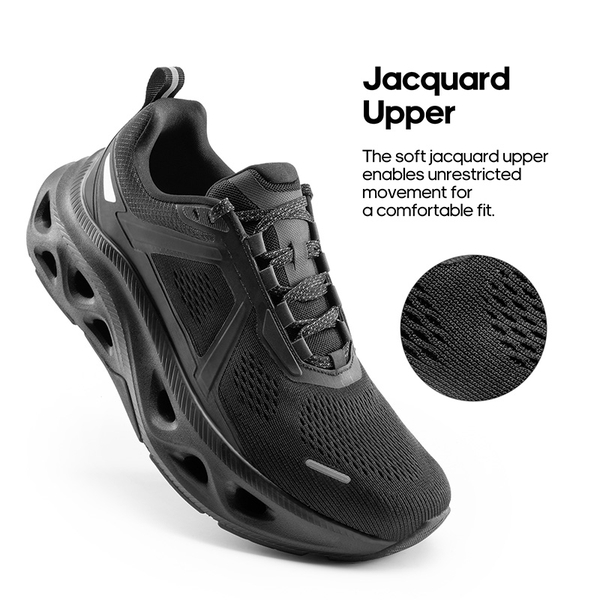 [MovePropel] Men's Comfortable Running & Jogging Shoes - ALL BLACK - 5