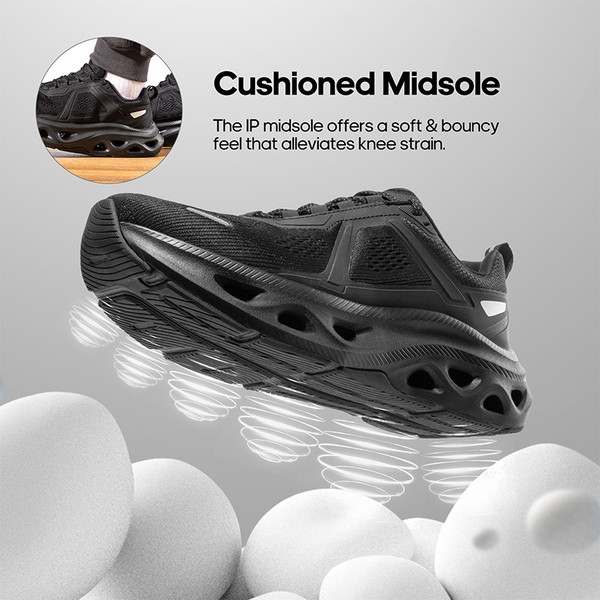 [MovePropel] Men's Comfortable Running & Jogging Shoes - ALL BLACK - 7