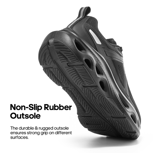 [MovePropel] Men's Comfortable Running & Jogging Shoes - ALL BLACK - 6