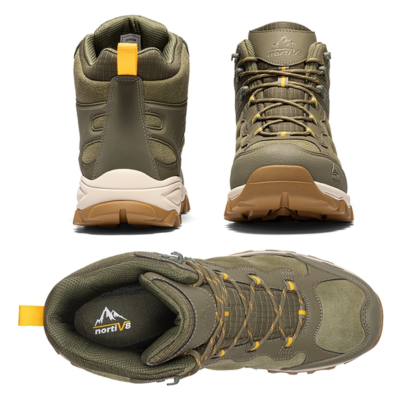 Men's Waterproof Hiking Boots - OLIVE - 3
