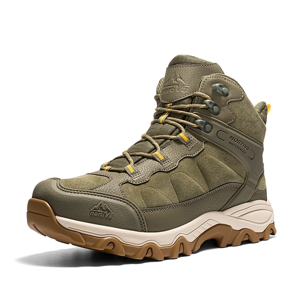 Men's Waterproof Hiking Boots - OLIVE -  0