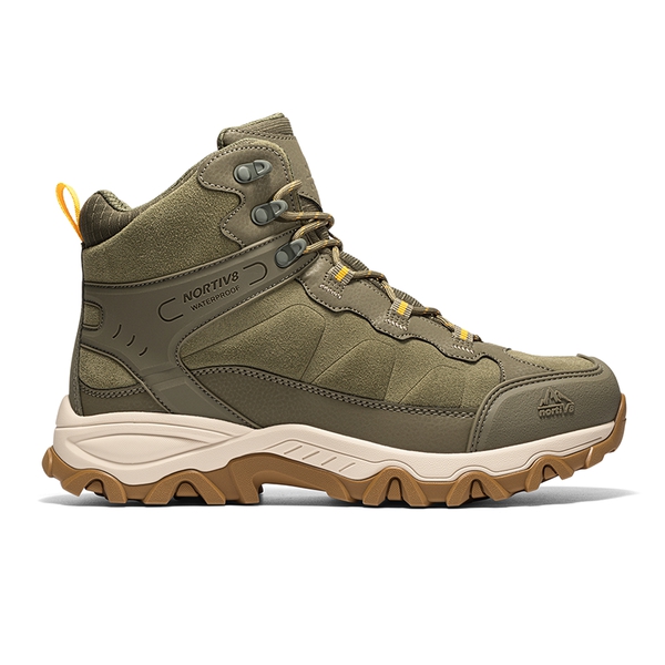 Men's Waterproof Hiking Boots - OLIVE - 2