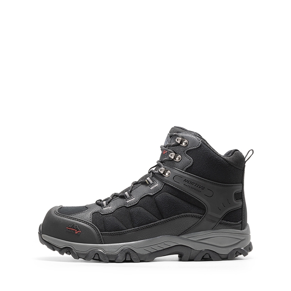 Men's Non-Slip Steel-Toe Work Boots 【Wide Fit】 - BLACK - 1