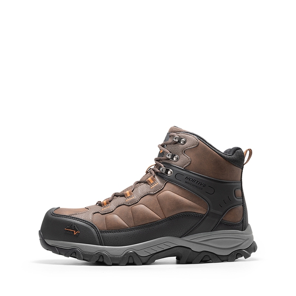 Men's Non-Slip Steel-Toe Work Boots 【Wide Fit】 - BROWN - 1
